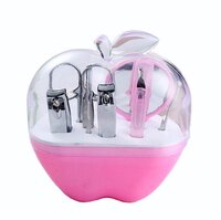 8 In 1 Apple Shape Manicure Set - Color: Pink