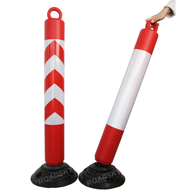 V15 Vertex Pvc Plastic Stand Delineator Post - Color: White