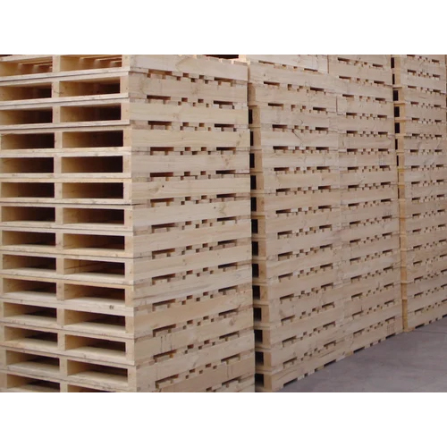 A Heavy Duty Wooden Pallet - Color: Brown