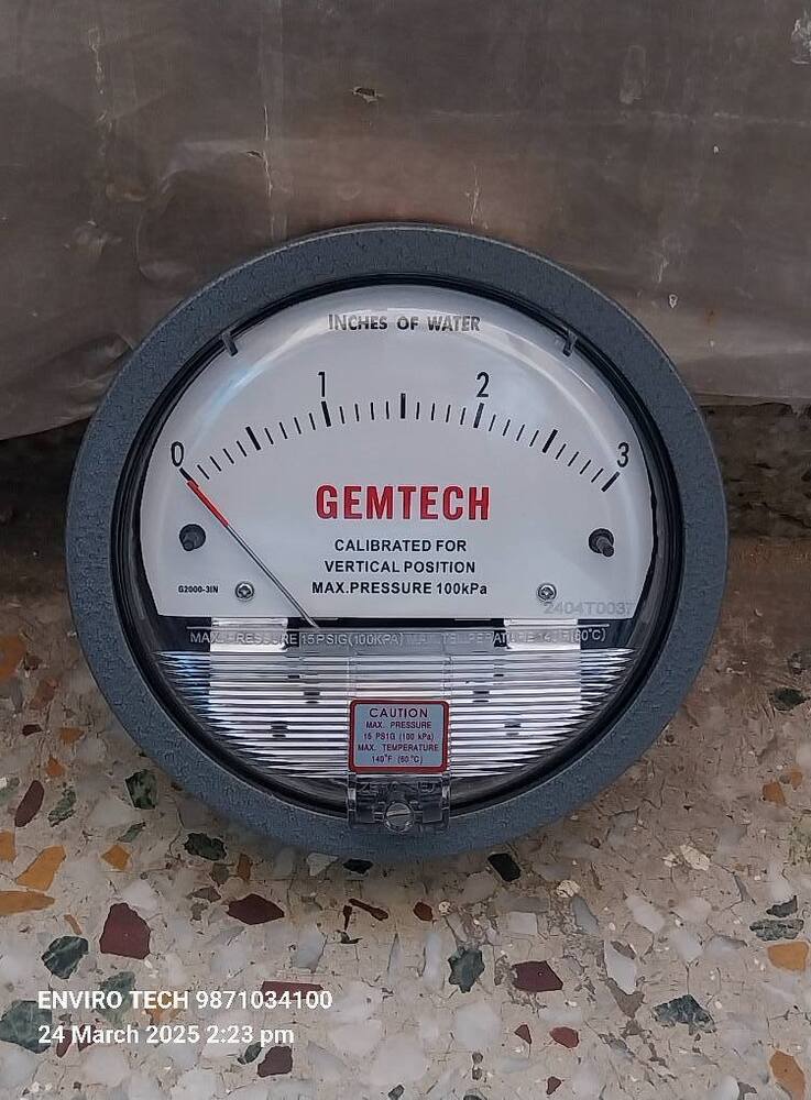 Wholesaler India Gemtech Differential Pressure Gauge In Jhajjar Haryana