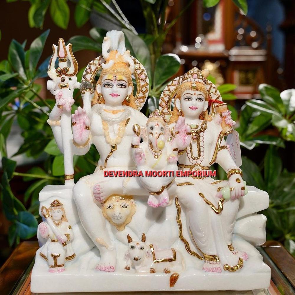 Marble Gauri Shankar Statue In Mumbai - Color: White