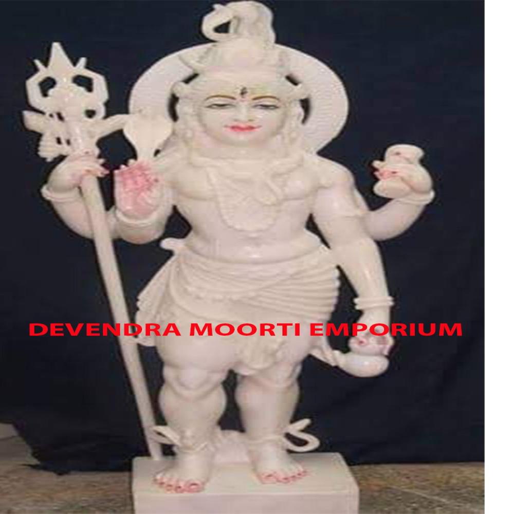 makrana white marble shiv standing statue