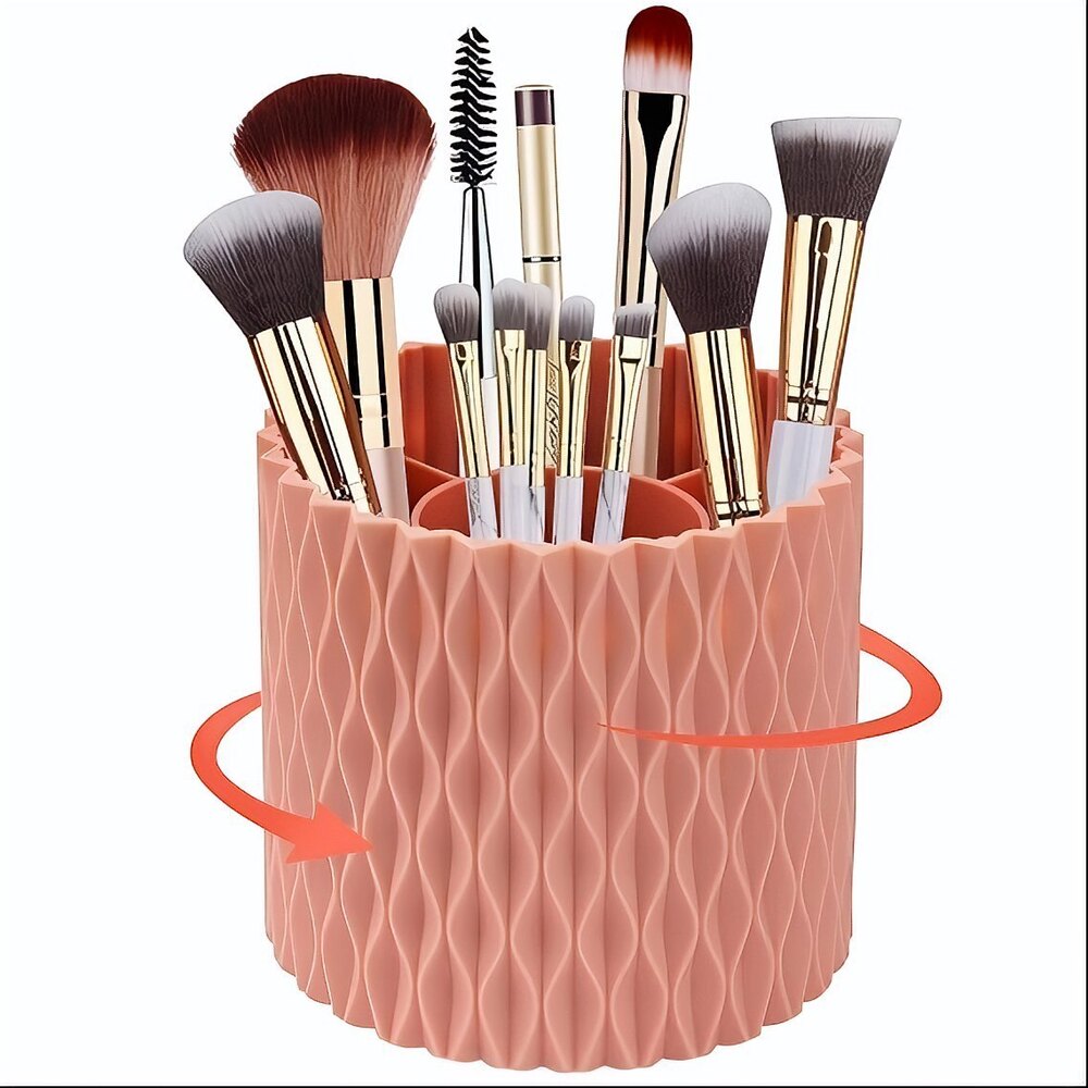 360 ROTATING MAKEUP BRUSH HOLDER