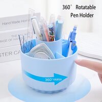 360 Rotating Pen Pencil Holder - Color: White