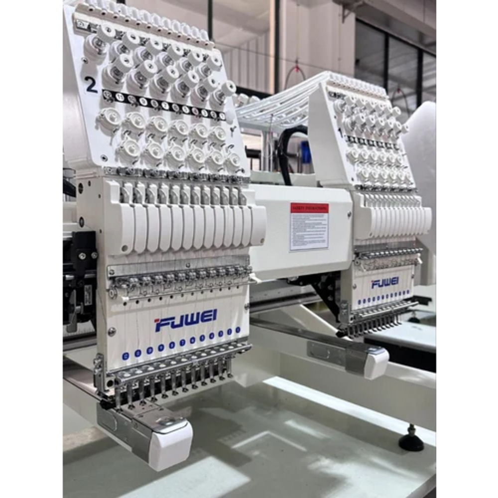 FUWEI Two Head Embroidery Machine 500-1000 Beads With Sequence And Cording