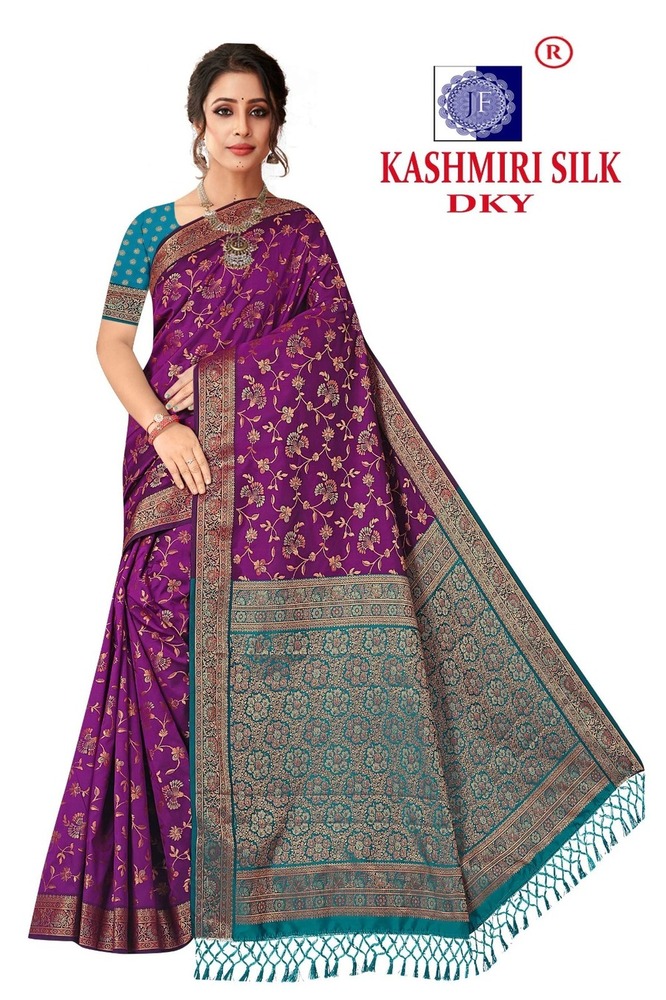 Kashmiri Silk Designer Saree - Color: 8 Color