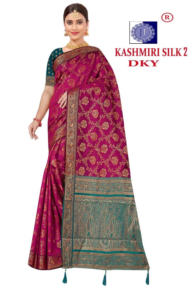 Kashmiri Silk Designer Saree - Color: 8 Color