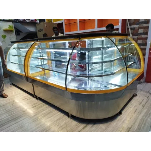 Ss Dome Glass Display Counter - Color: Silver