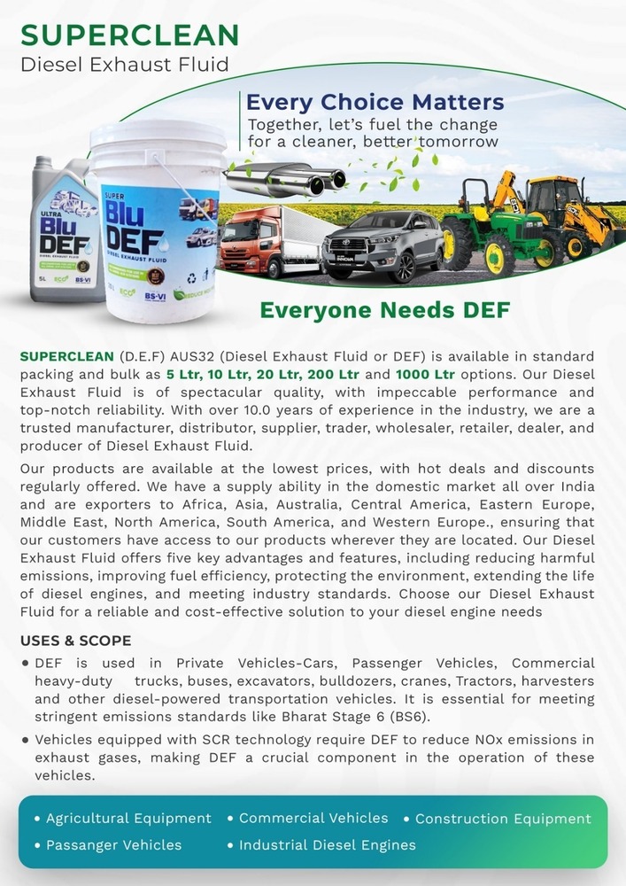 Diesel Exhaust Fluid 1000 Ltr REFILING