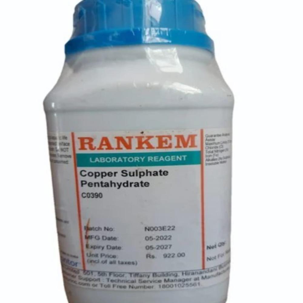 Copper Sulphate Lr 500G - Packaging Type: Plastic Bottle