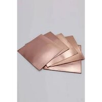 Bimetallic Sheet - Copper 1mm Polished , Golden Square Shape With 99% Purity And Aluminum Cladding For Enhanced Durability