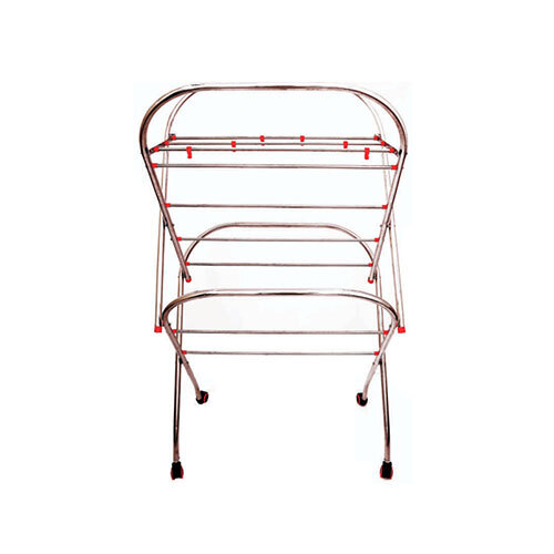 Rust Proof Stainless Steel Full Bend with Wheel Cloth Drying Stands