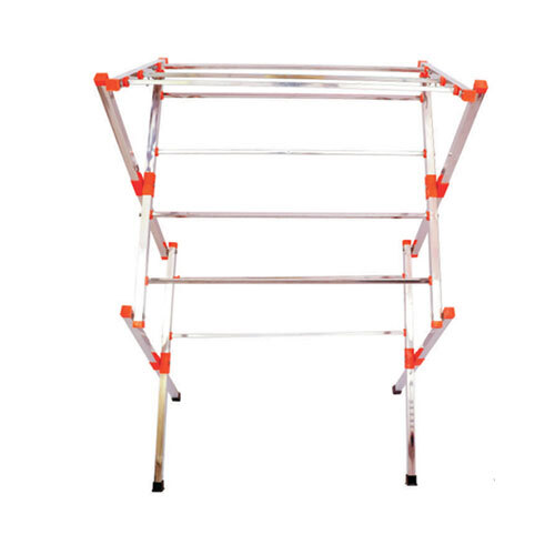 Square Square 7 Cloth Drying Stands - Color: Silver