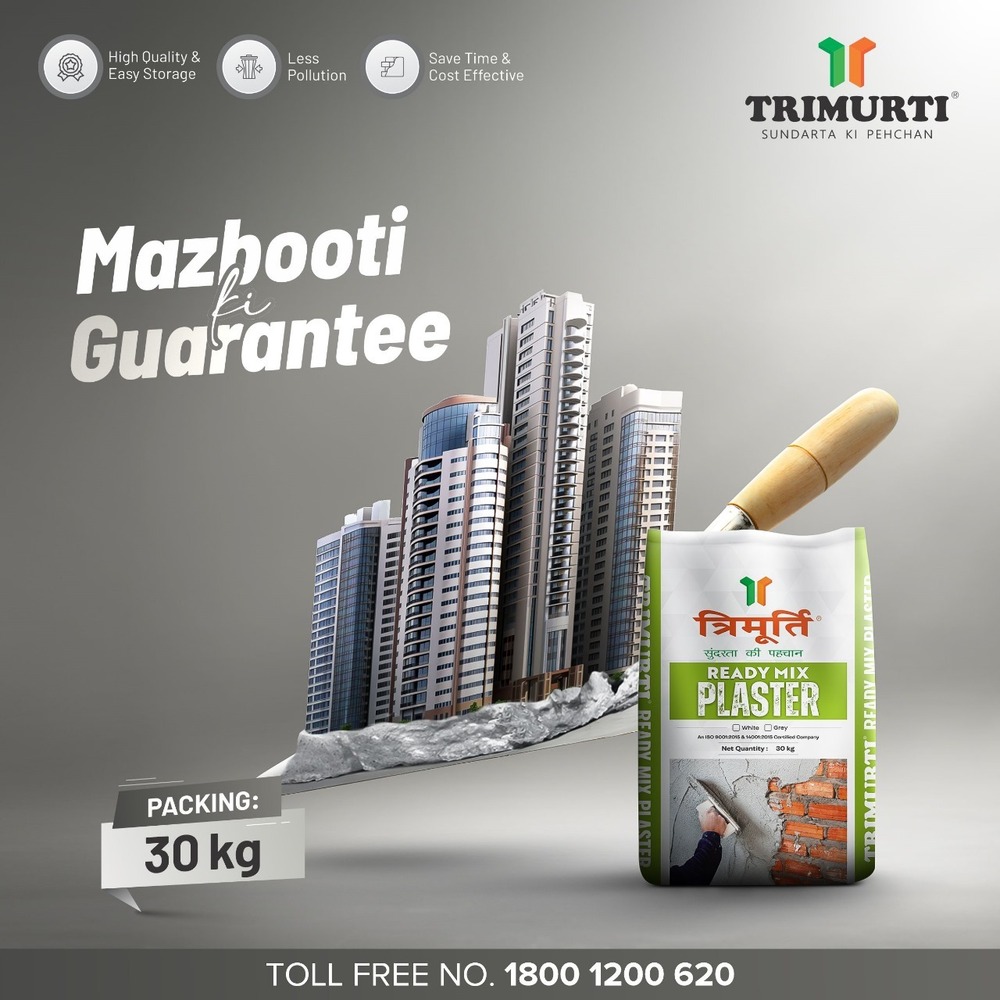 Trimurti 30 Kg Ready Mix Plaster White
