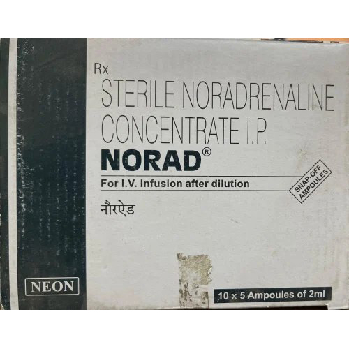 Norad Sterile Noradrenaline Concentrate Ip - Drug Type: Injection
