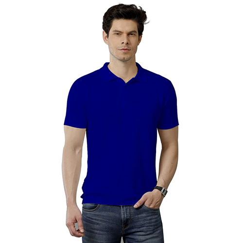 220GSM Cotton Polo Blue T-Shirt