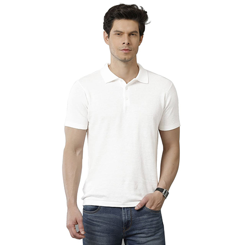 220GSM Cotton Polo White T-Shirt