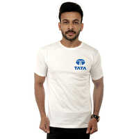 White Round Nack Promotional T-Shirt