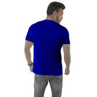 180GSM Cotton Blue Round Neck T-Shirt