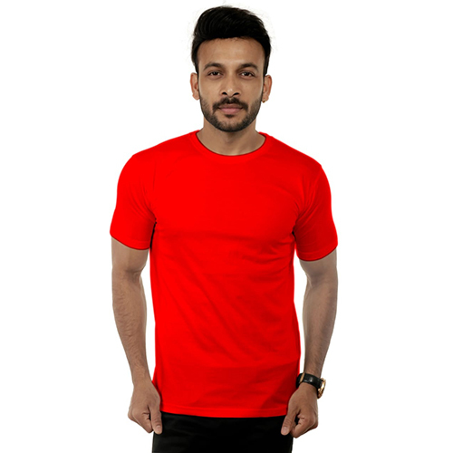170Gsm Cotton Round Neck Red T-Shirt - Color: Different Available