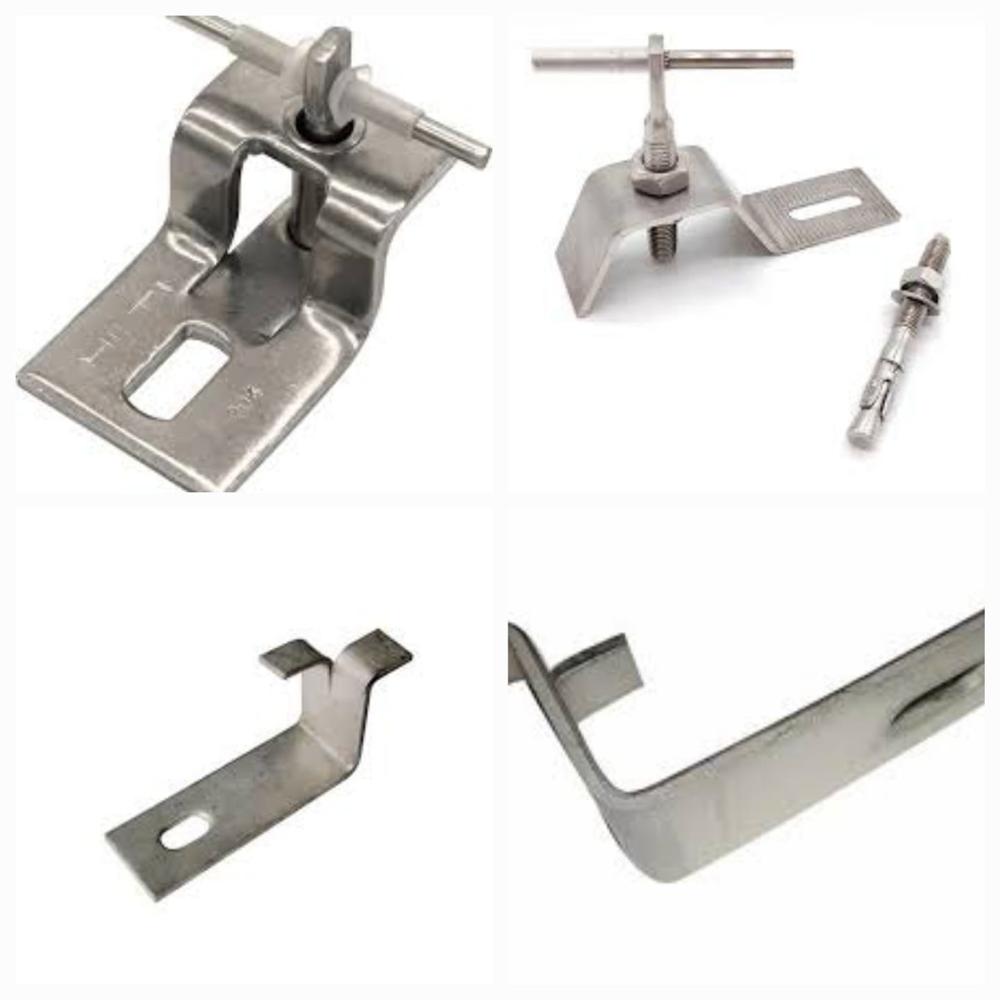 Stainless Steel Stone Cladding Clamp - Color: Silver