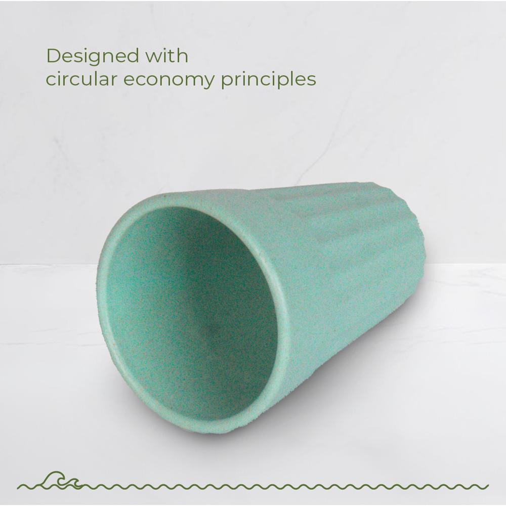 Ocean Wave-Pastel Green Husk Chai Cup - Color: Different Available