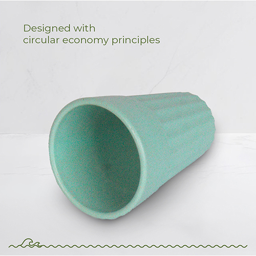 Ocean Wave-Pastel Green Husk Chai Cup