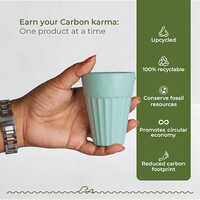Ocean Wave-Pastel Green Husk Chai Cup