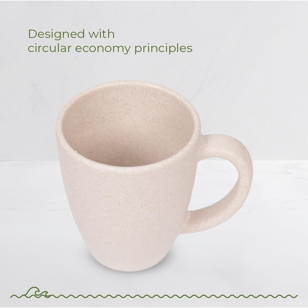 300ml Off White Coffee Mugs Rice Husk Customizable Coffee Mug