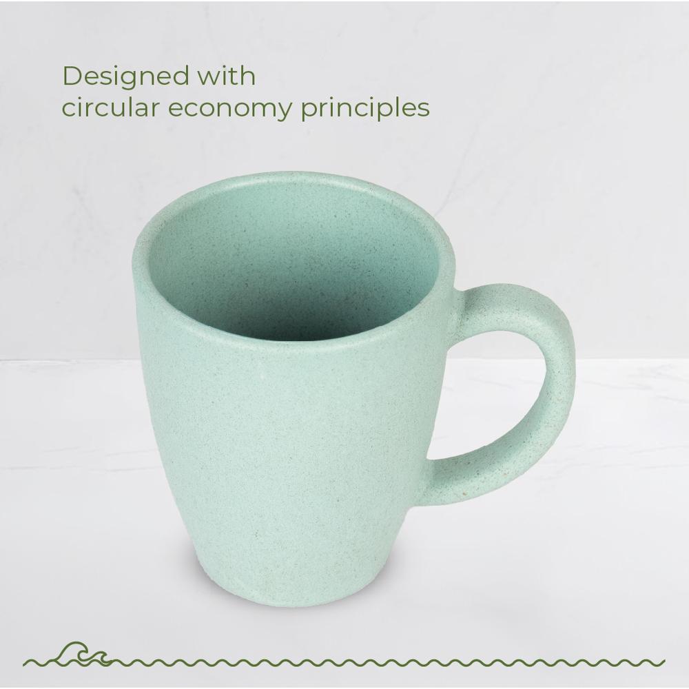 300ml Ocean Wave Blue Vintage Brew Eco Friendly Printed Coffee Mug