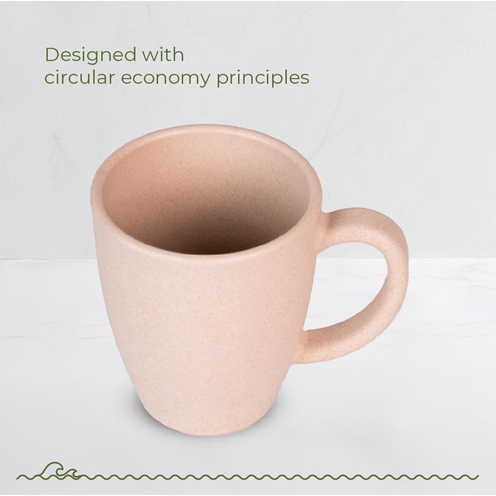 300ml Seastar Peach Customizable Coffee Mug Unbreakable Coffee Mug Rice Husk Coffee Mug - Color: Different Available