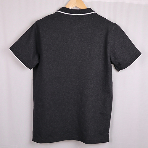 Charcoal Black Collar T-Shirt