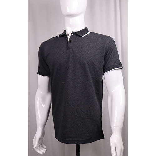 Charcoal Black Collar T-Shirt