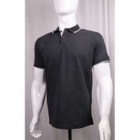 Charcoal Black Collar T-Shirt