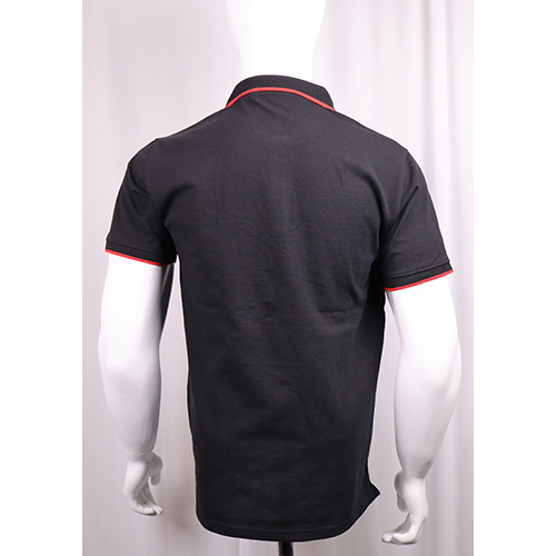 Black Red Line Collar T-Shirt