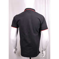 Black Red Line Collar T-Shirt