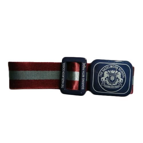 Digital Printed Plastic School Belt - Satin Niwar Size S | Unisex For Ages 4-19 With Customized Logo For High School Middle School Primary School