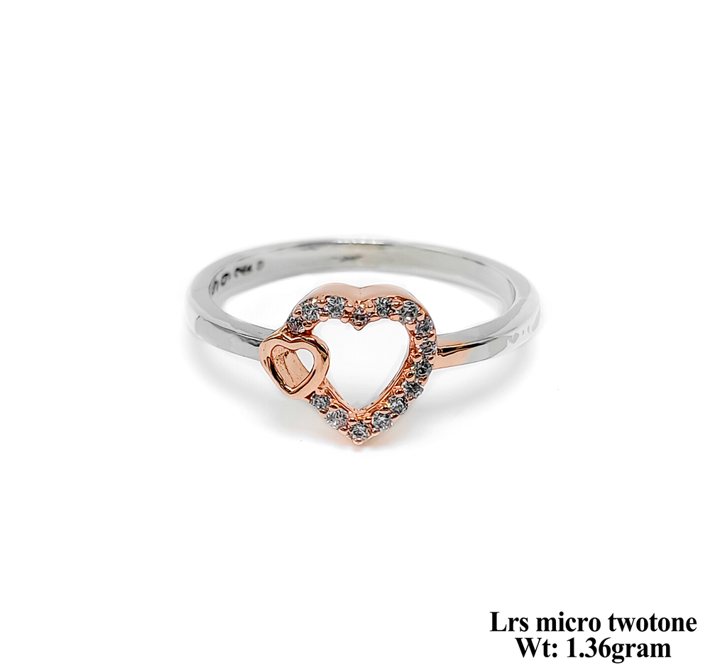 New Design 92.5 Silver LRS Micro Two tone Ring