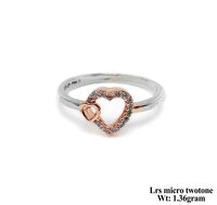New Design 92.5 Silver LRS Micro Two tone Ring