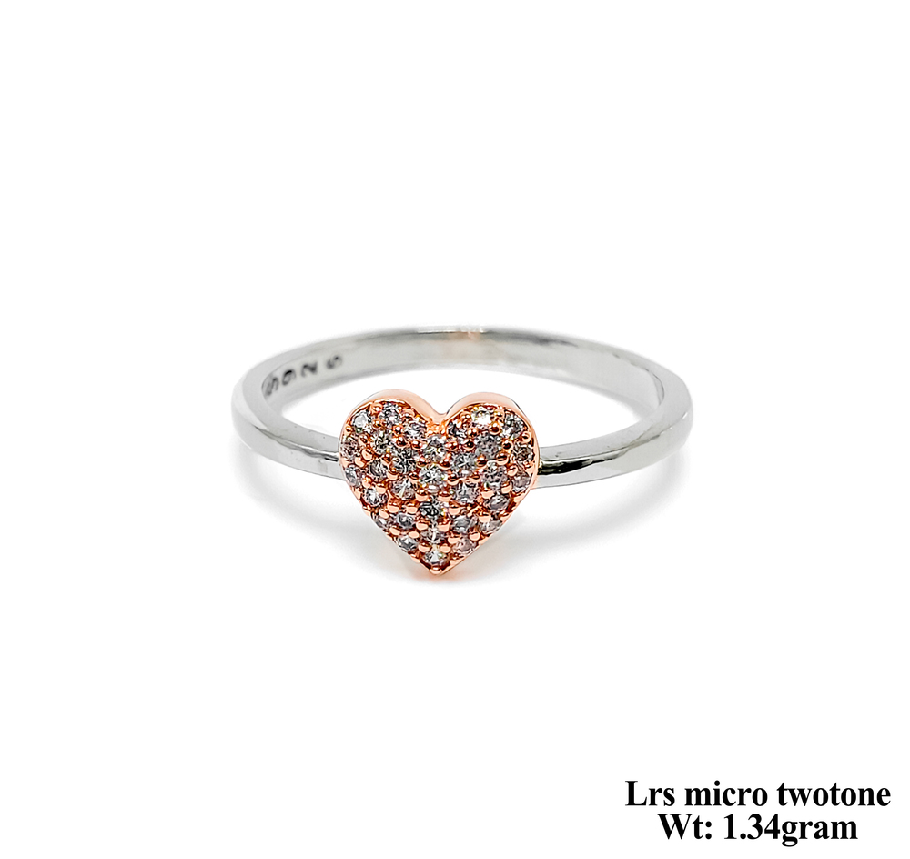 New Design 92.5 Silver LRS Micro Two tone Ring
