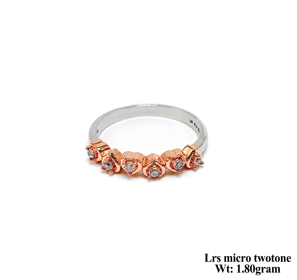 New Design 92.5 Silver LRS Micro Two tone Ring