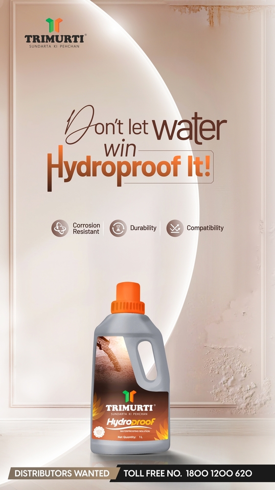 Trimurti 10 L Hydroproof Waterproofing Solution - Application: Concrete & Sand-cement Mortars