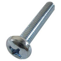 Pan Head Machine Screw - Stainless Steel, Sizes 2 Mm - 10 Mm, Polished Silver Finish | High Durability For Industrial Use