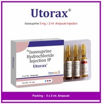 Utorax-10 Injections - Isoxsuprine 5mg , Injectable Solution For Smooth Muscle Relaxation And Vasodilation