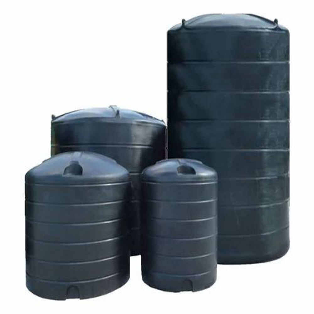 Plastic Water Storage Tank - Color: Black
