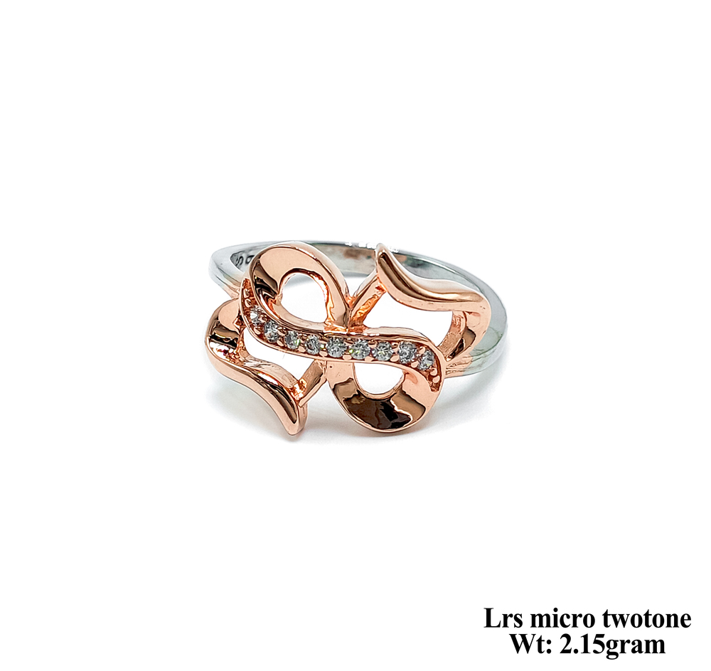 New Silver 92.5 Lrs Twotone Ring