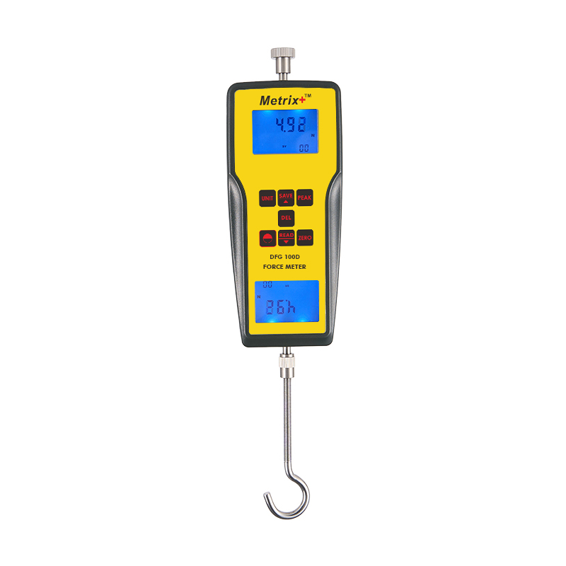 Dfg 100d Digital Force Gauge - Measures Up To 980n/100kgf | Two Reversed Lcd, Data Storage, Peak Value, Convertible Units, Push & Pull Force Measurement