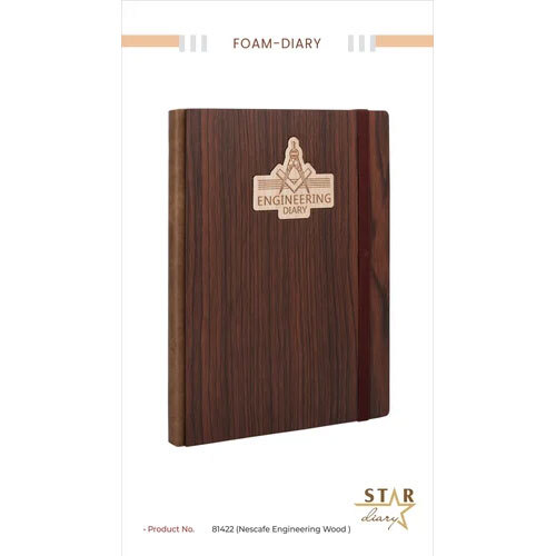 नेस्ले कैफे वुडन इंजीनियर डायरी (पेपर 60 जीएसएम नैचुरल शेड)