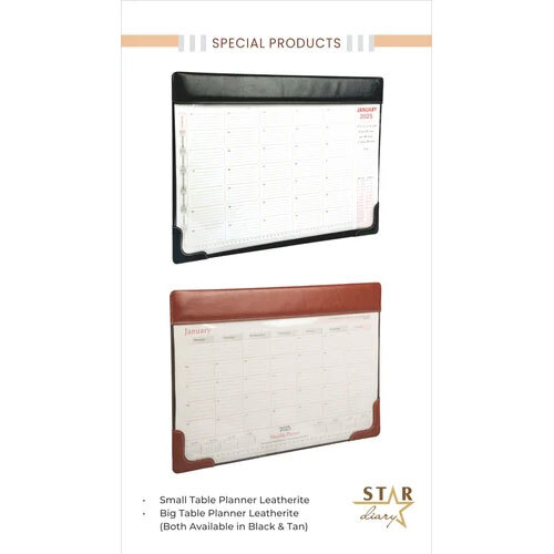 बिग एंड स्मॉल लेदराइट टेबल योजनाकार