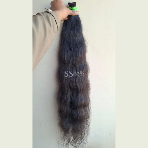 Bulk Human Hair 30inch Braiding Indian Natural Black Weaving Hair 100GM